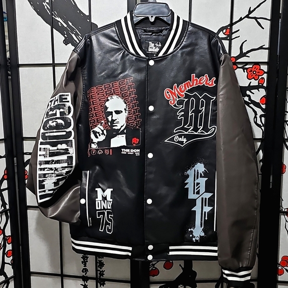 The‎ Godfather x Members Only Bomber Varsity Jacket Size XL NWT - Picture 1 of 14